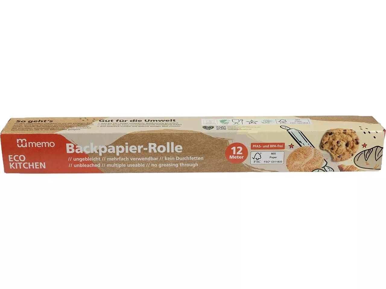 Rouleau papier cuisson non blanchis