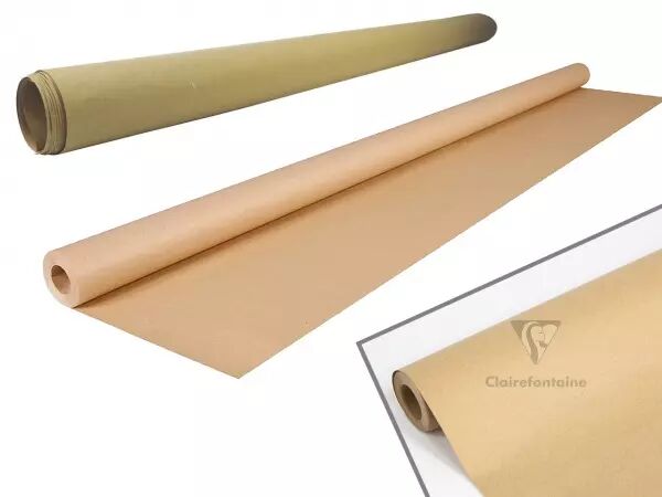 Rouleaux papier recycl� \ Kraft brut\ 
