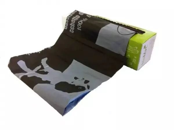 Sac � d�jection canine, en film � base d\'amidon, compostable (industriel)