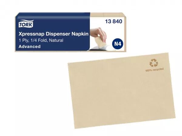 Serviette de bistrot nature, 213 x 330 mm, Tork
