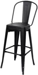 Set de 2 chaises haute de bar, d\'ext�rieur, en acier galvanis�, URBAN