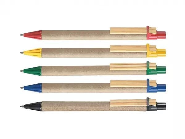Stylo bille carton � personnaliser, clip plat