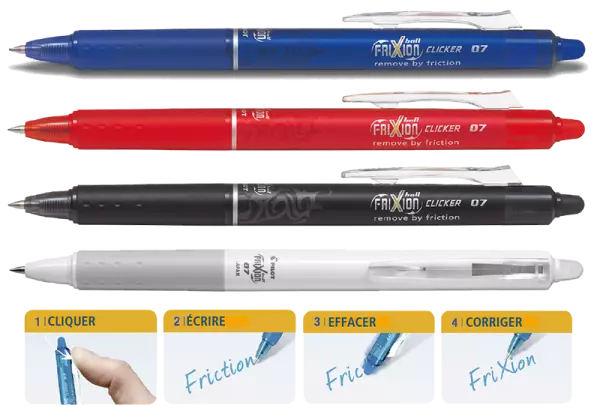 Stylo roller pointe r�tractable Pilot Frixion Clicker