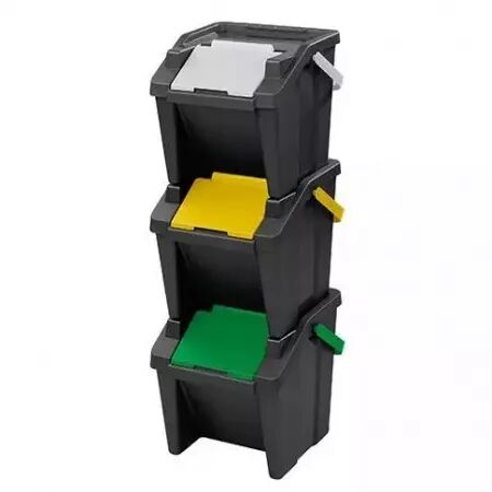 Système de tri des déchets \ Tower\ , en plastique recyclé,  30 litres