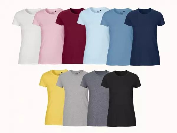 T-shirt coton bio col rond femme