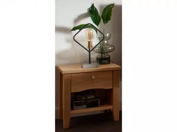 Table de chevet ch�ne massif \ Zermatt\  1 tiroir + 1 niche