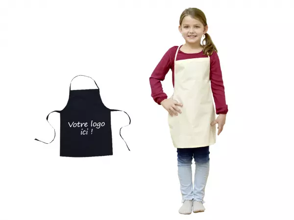 Tablier pour enfant en coton bio personnalisable