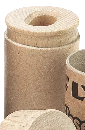 Taille-crayon 2 trous 8+11 mm, h�tre et r�servoir carton recycl�