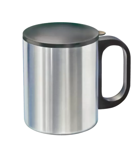 Tasse � caf� isotherme, acier inox, avec couvercle, 0,28 l