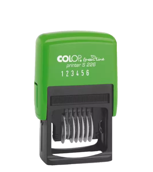 Timbre auto num�roteur Green Line Printer S226, 6 chiffres