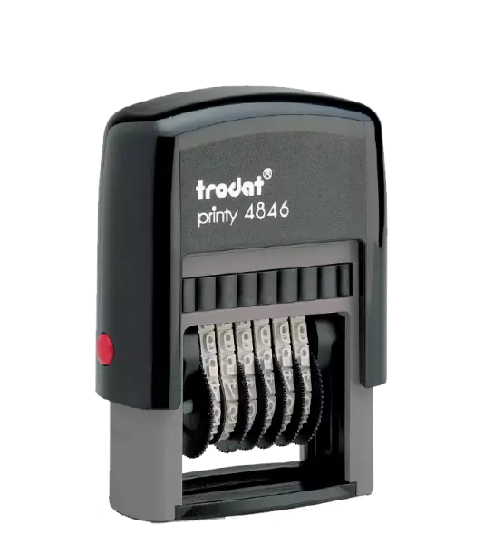 Timbre auto num�roteur Printy 4846, 6 chiffres, noir