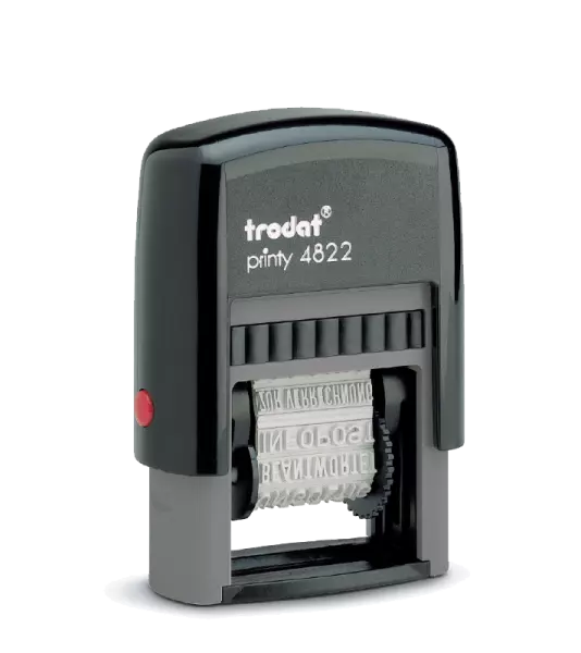 Timbre auto Printy 4822A, 12 mentions types