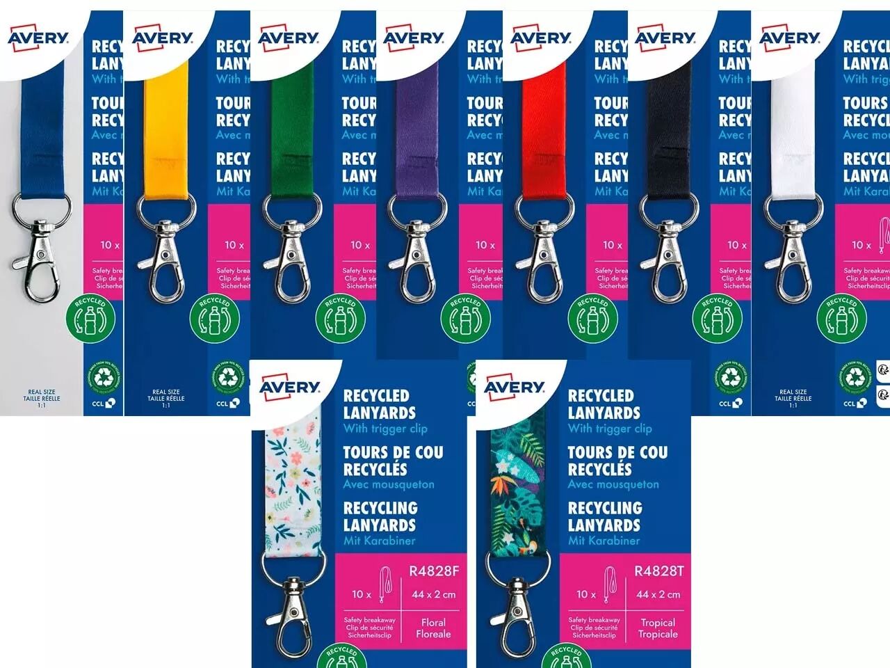 Tours de cou plastique recycl&eacute; Avery