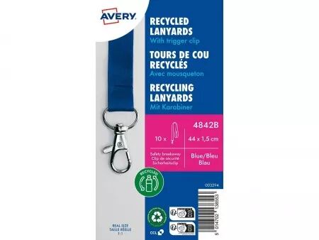 Tours de cou plastique recycl&eacute; Avery