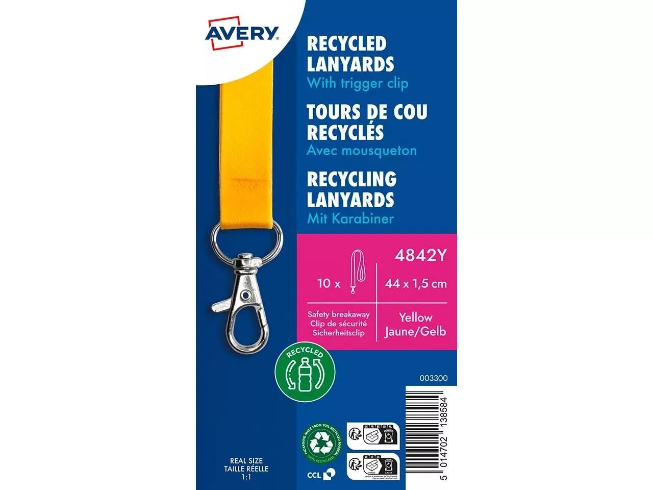 Tours de cou plastique recycl&eacute; Avery