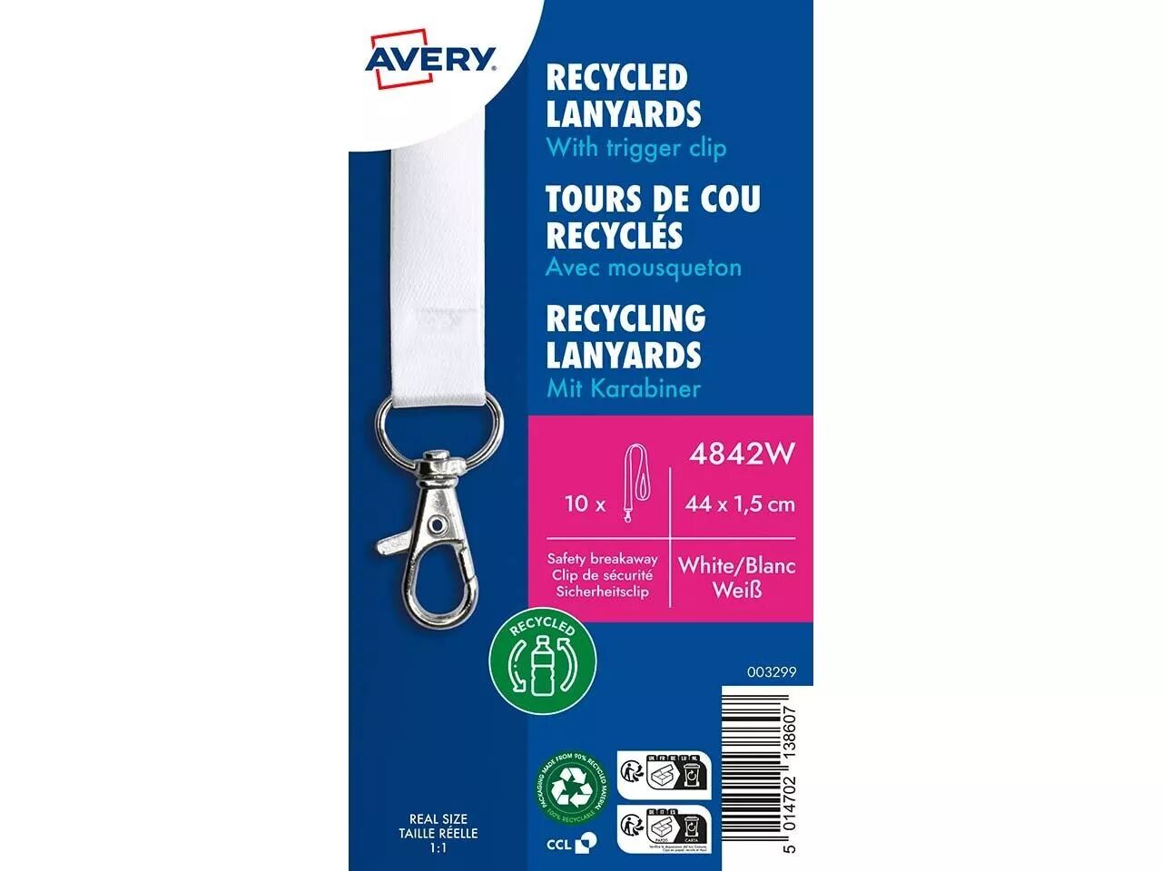 Tours de cou plastique recycl&eacute; Avery