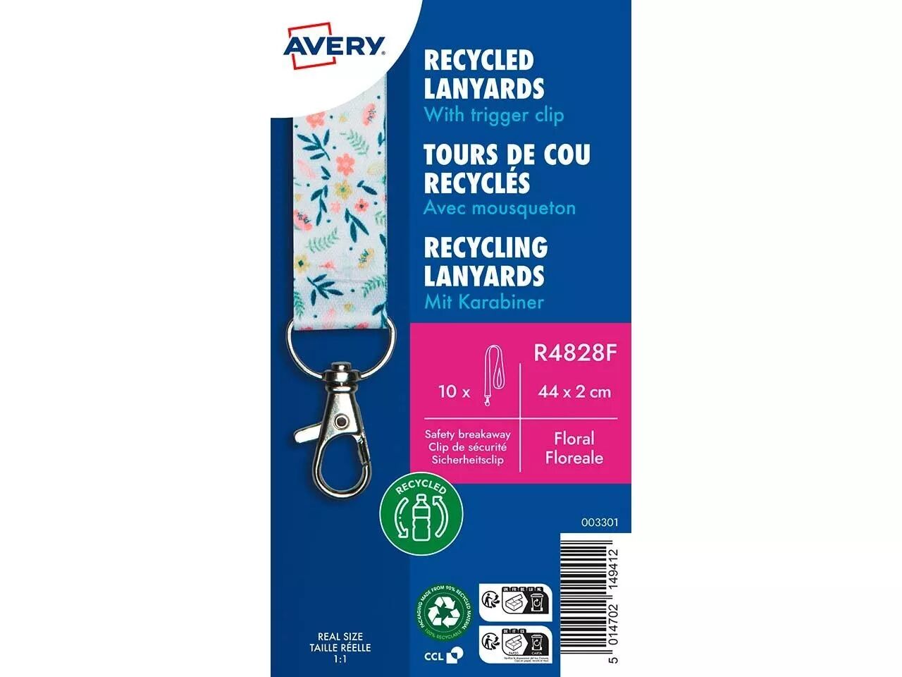 Tours de cou plastique recycl&eacute; Avery