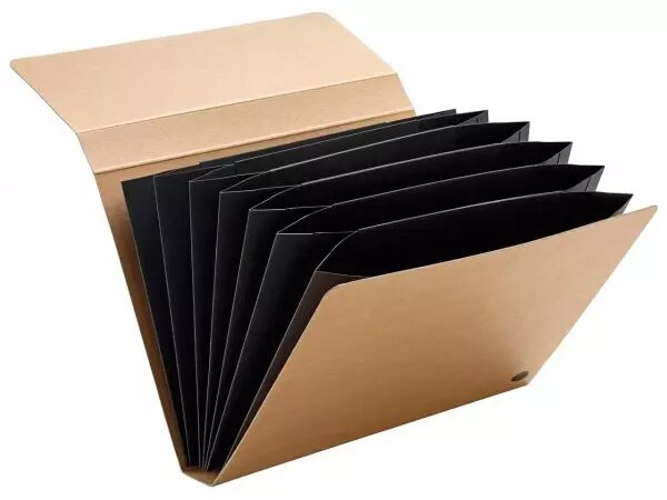 Trieur � soufflets A4 carton FSC nature, 7 compartiments