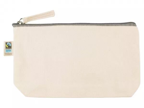 Trousse coton bio � fermeture � glissi�re, L225xP35xH130 mm