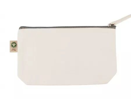 Trousse coton bio &agrave; fermeture &agrave; glissi&egrave;re, L225xP35xH130 mm