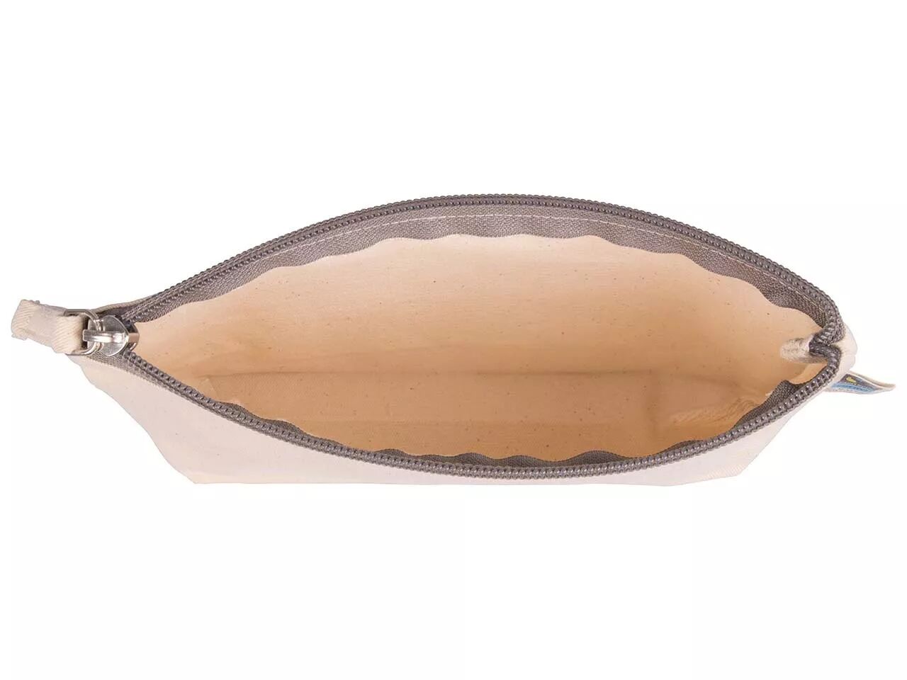 Trousse coton bio &agrave; fermeture &agrave; glissi&egrave;re, L225xP35xH130 mm