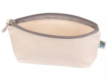 Trousse coton bio &agrave; fermeture &agrave; glissi&egrave;re, L225xP35xH130 mm